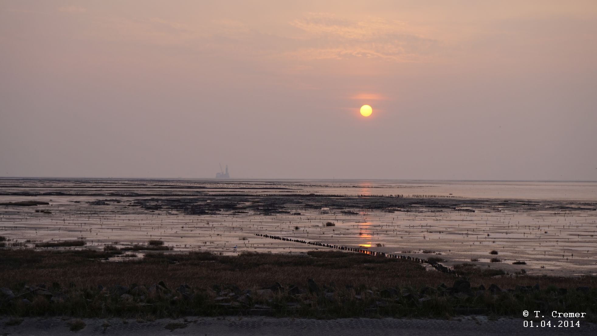 Bild mit Sonnenuntergang